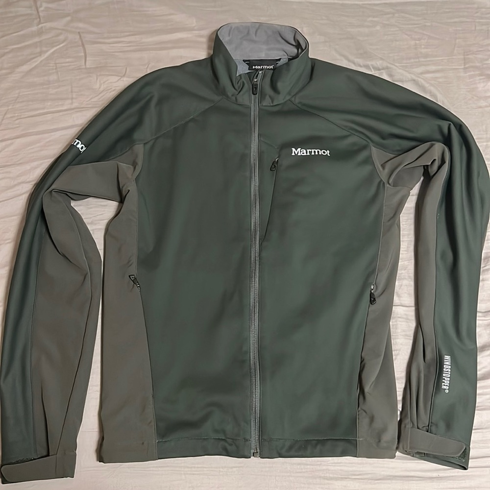Marmot WINDSTOPPER®️ Water Resistant (Windbreaker) Mens Medium. Dark Green